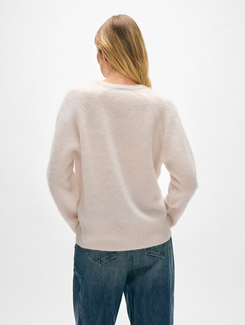 Brushed Cashmere Easy V Neck