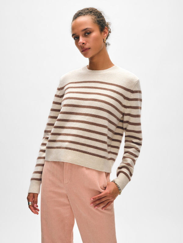 Cashmere Multi Striped Crewneck
