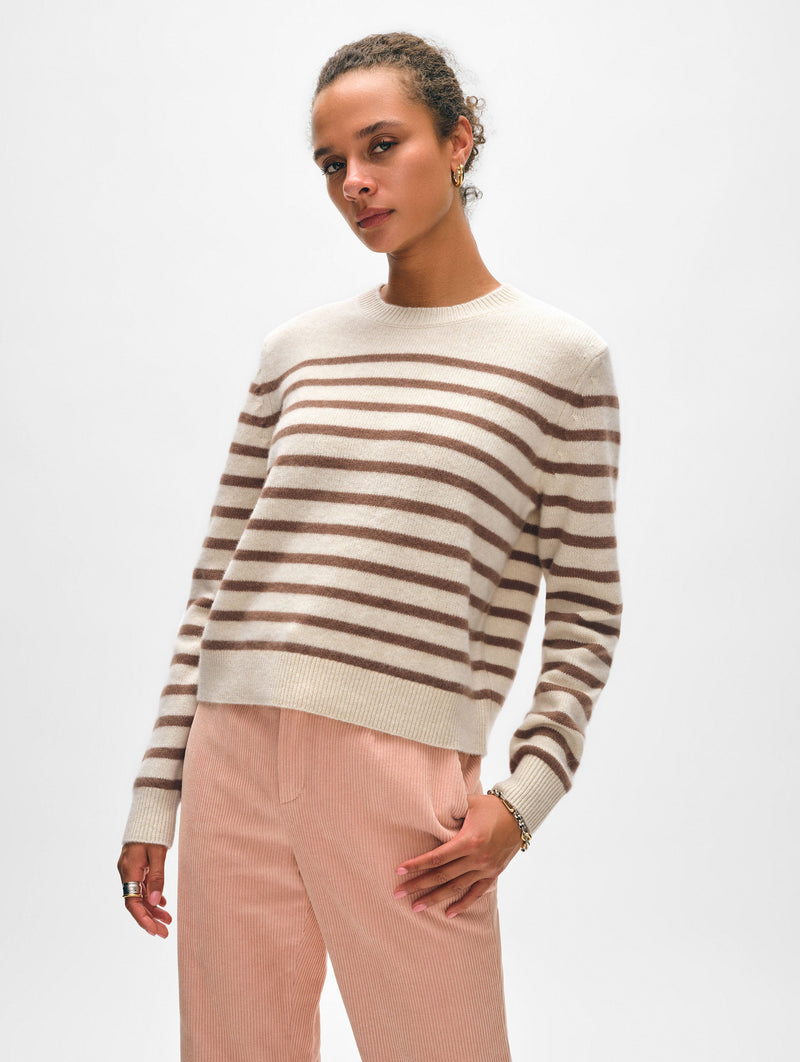 Cashmere Multi Striped Crewneck