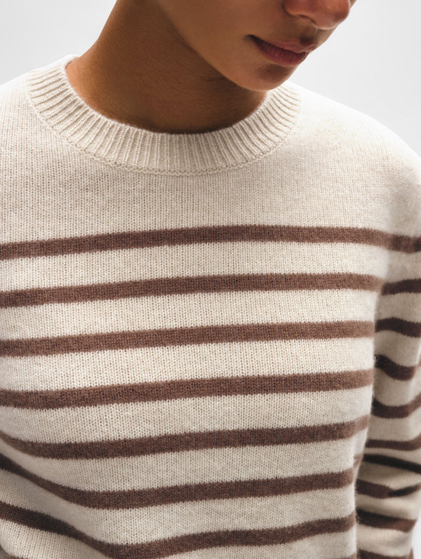 Cashmere Multi Striped Crewneck