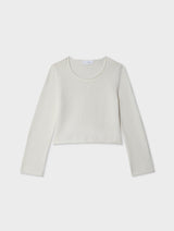 Cotton Roll Trim Crewneck