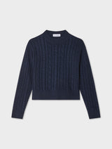 Cashmere Mixed Cable Crewneck