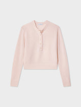 Cashmere Rib Trim Henley