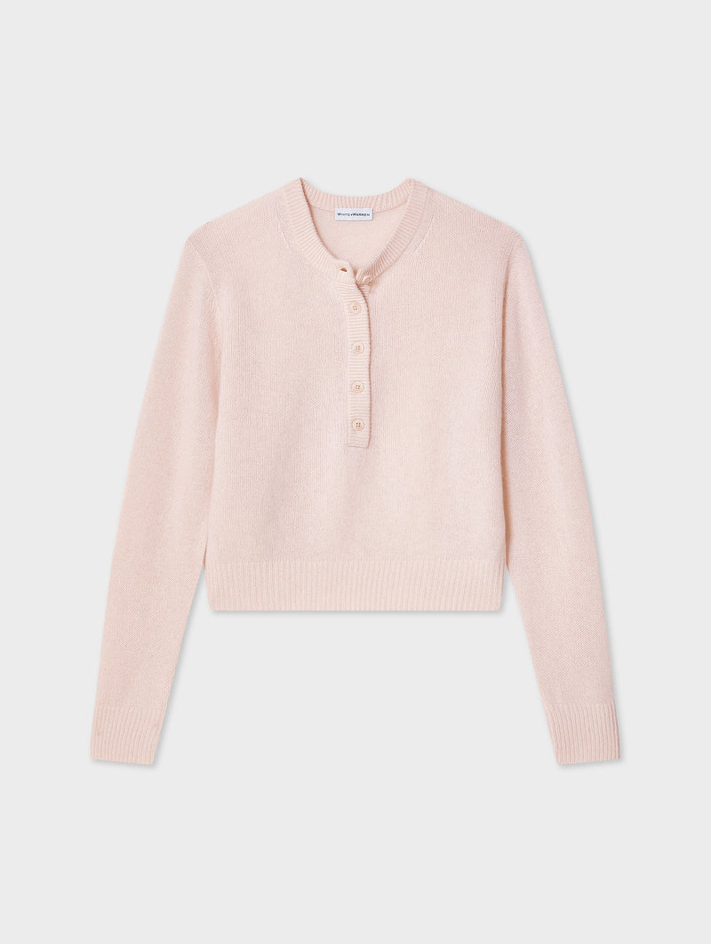 Cashmere Rib Trim Henley