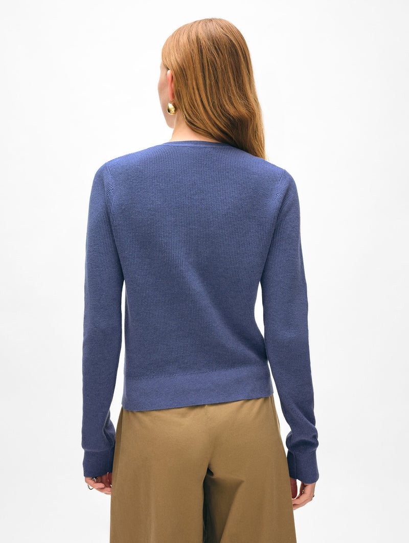 Fine Cotton Ribbed Henley