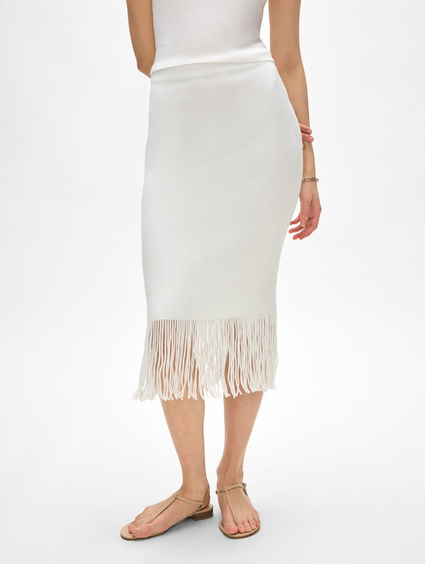 Ribbed Fringe Skirt