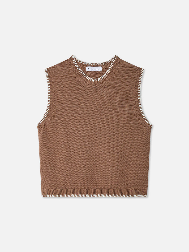 Cotton Blanket Trim Tank