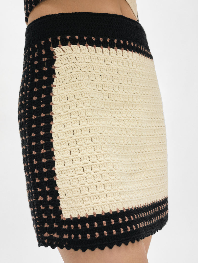Hand-Crochet Cotton Mini Skirt