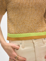 Cotton Mesh T-Shirt